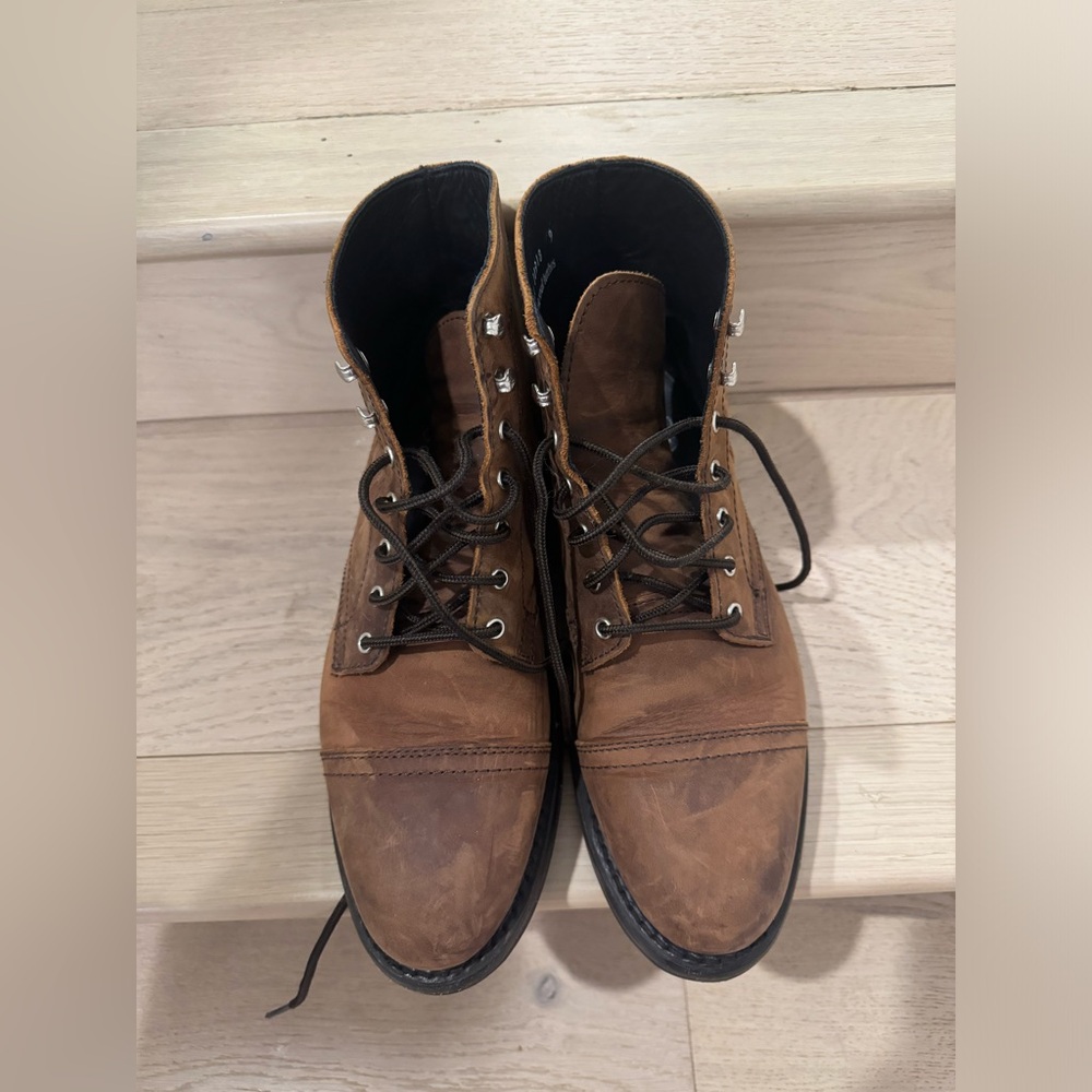 Lace Up Boots - Captain Style, Arizona Adobe color